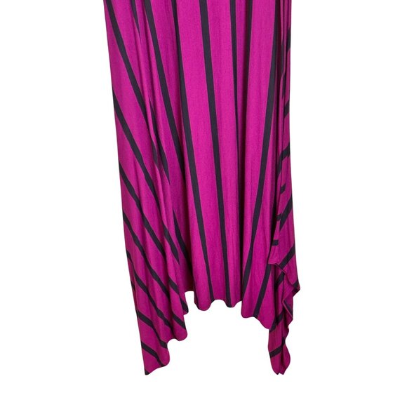 Lane Bryant Size 14/16 Purple Black Striped High-Low Dress - Picture 4 of 11